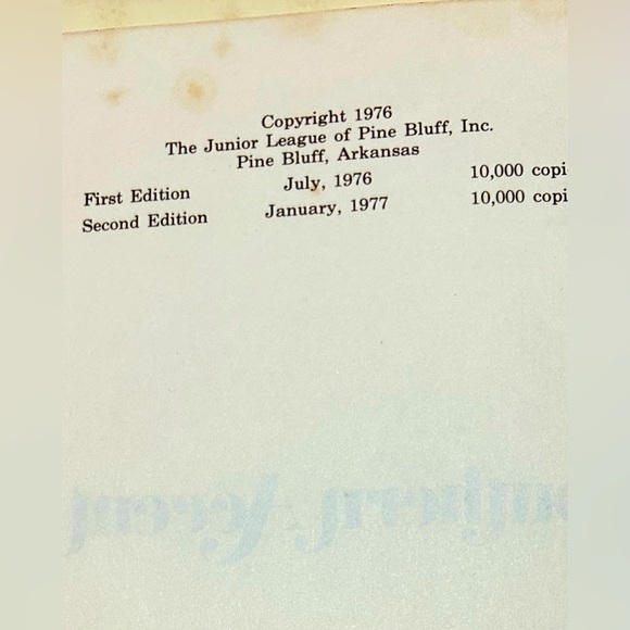 1977 Southern Accent Cookbook from The Junior League of Pine Bluff, Arkansas - Picture 3 of 6